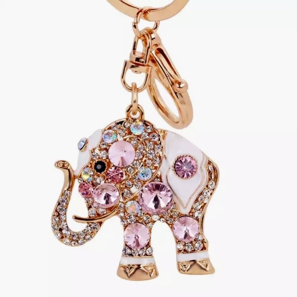Accessories - New! Jeweled Elephant Keychain